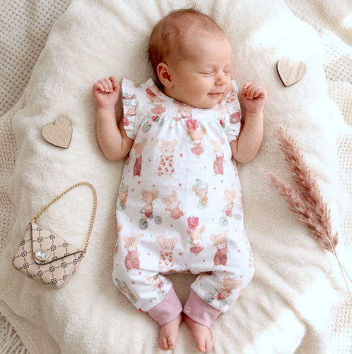 Nini Бебешки Ританки Little Mouse 100% Органичен Памук – Произведени в Полша