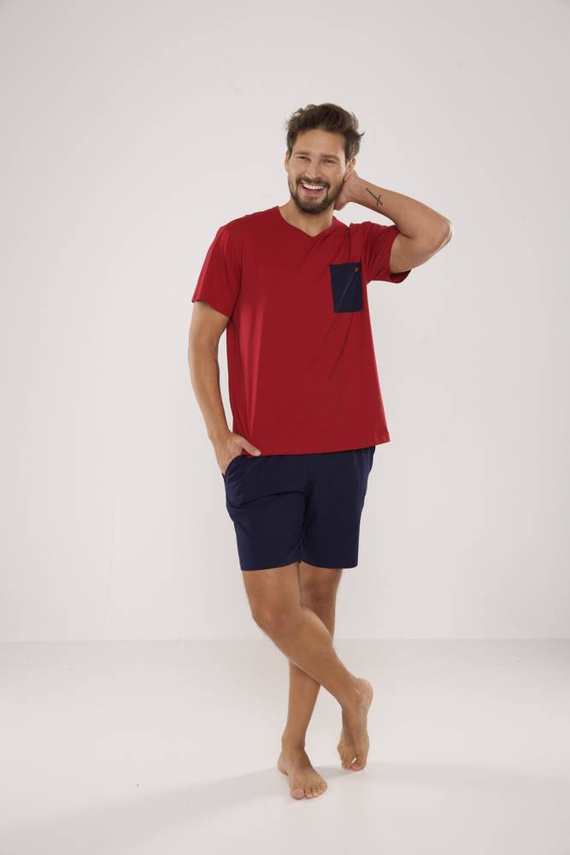 646 Kevin Мъжка пижама De Lafense - бордо