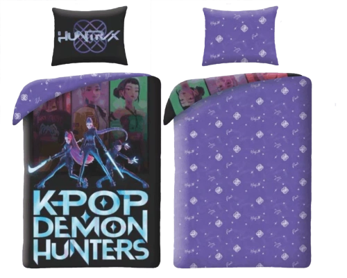 Спален комплект K-POP Demon Hunters 03 Halantex 140x200 микрофибър + 70x90