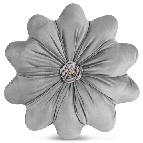 Декоративна възглавница Flores Eurofirany цвете Ø40 см silver