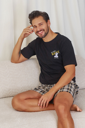 7231 Мъжка пижама Doctor Nap - черна