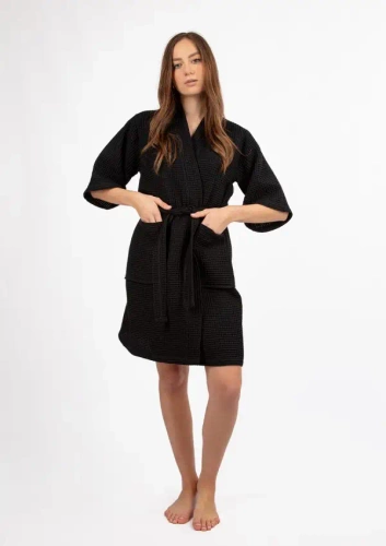 DK-W-01 Дамски халат Dkaren - черен