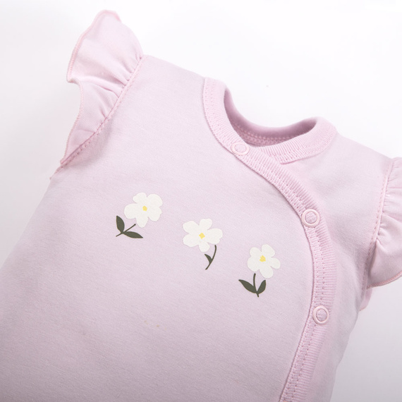 Боди плик с къс ръкав Meadow Eevi - розово