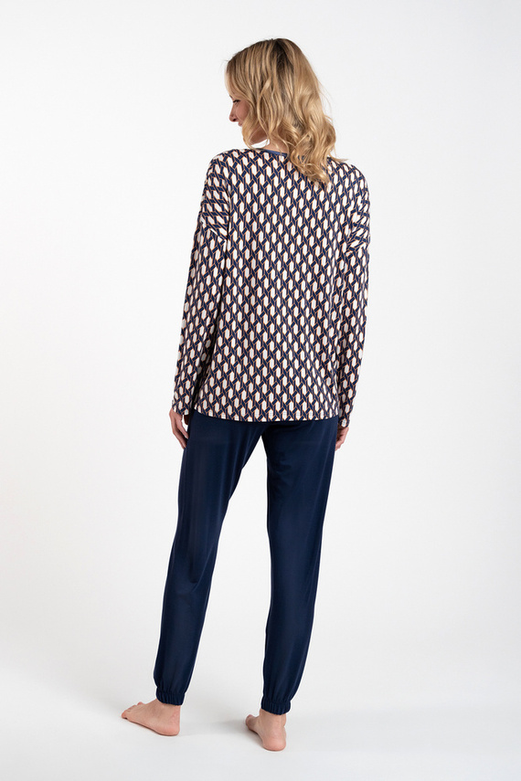 Milda Дамска пижама с дълъг ръкав и дълъг панталон Италианска мода