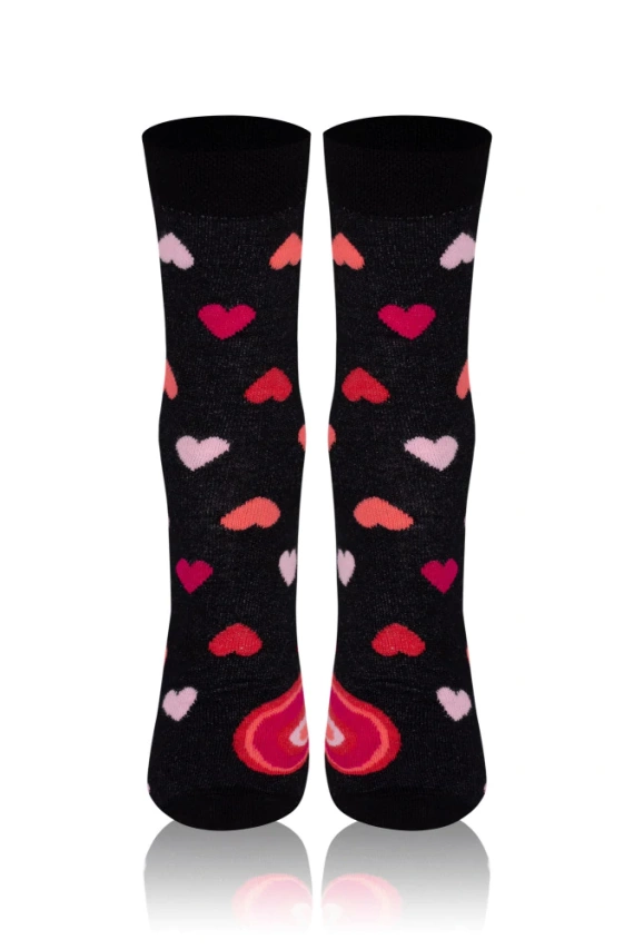 M30D Serce Мъжки дълги чорапи Италианска мода - черни
