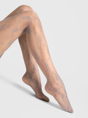 Чорапогащник Fiore Rosalia G6132 20 den флорален десен матов