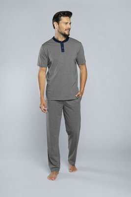 Profit Мъжка пижама с къс ръкав и дълъг панталон Италианска мода - ¶r.меланж