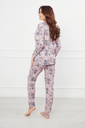 Toliana Дамска пижама с дълъг ръкав и дълъг панталон Италианска мода 