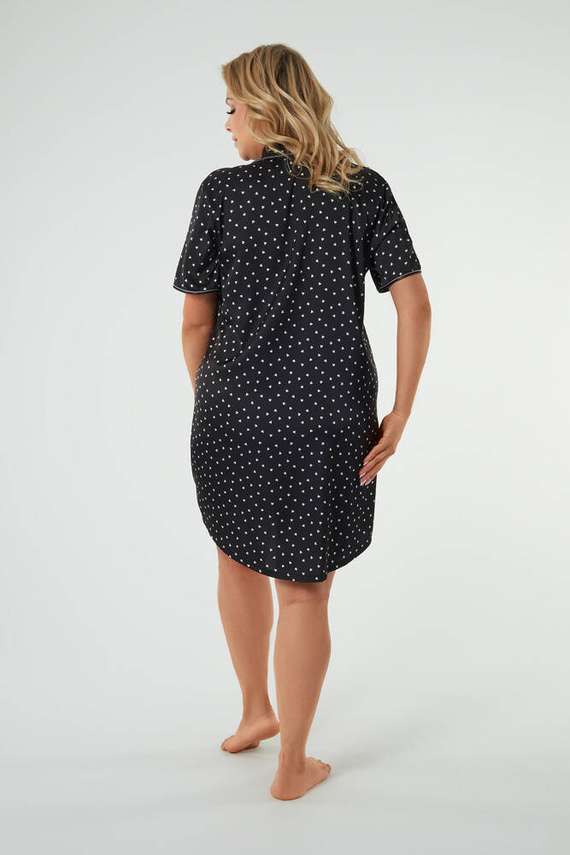 Нощна риза с къс ръкав Ria Италианска мода - принт 