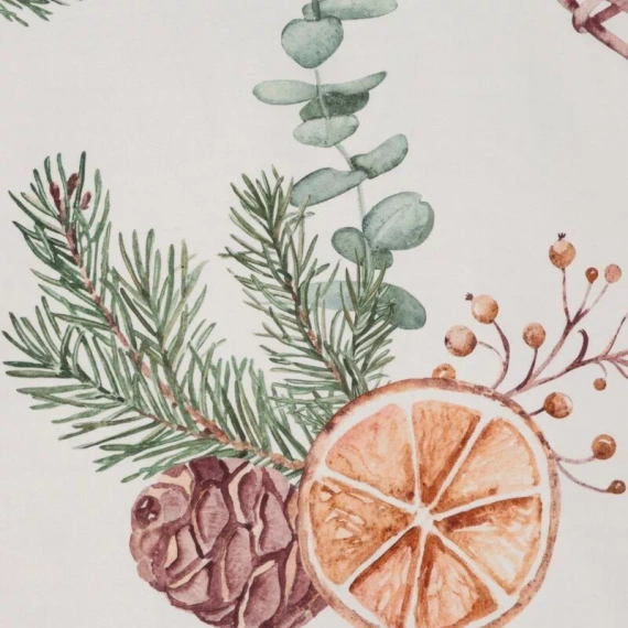 Коледно спално бельо Orange Eurofirany бяло микрофибър с цип