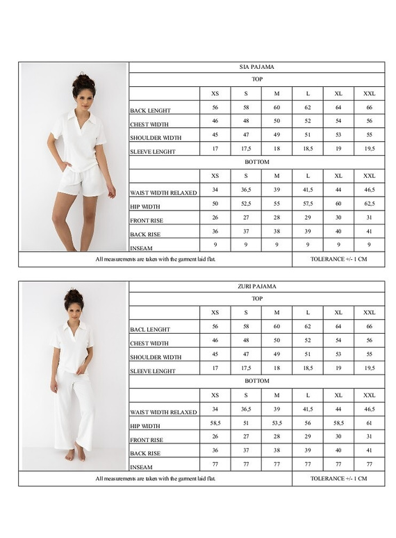 Sensis Zuri ecru дамска пижама – памук и модал, дълъг комплект