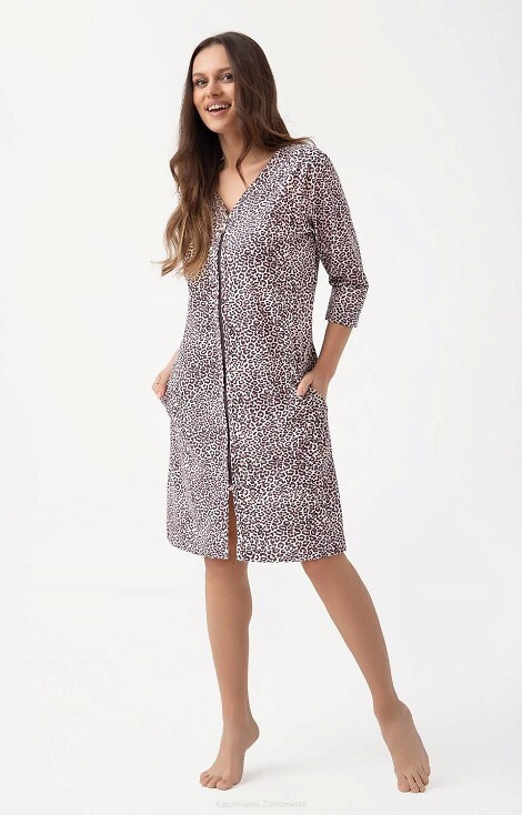 390 Дамски халат Luna - леопардов принт