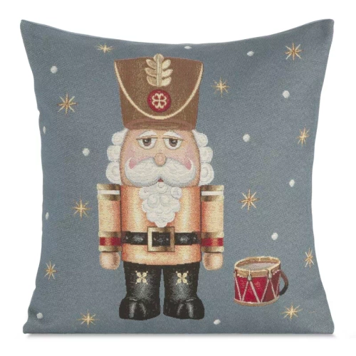 Chp 6082 Коледен гоблен Калъфка за възглавница Лешникотрошачка Евро Пердета Сиво