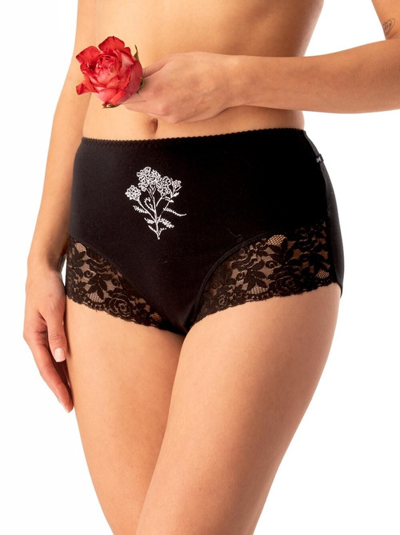 Дамски слипове Key LPF 578 сиво черни – памучни удобни по 2 броя в опаковка