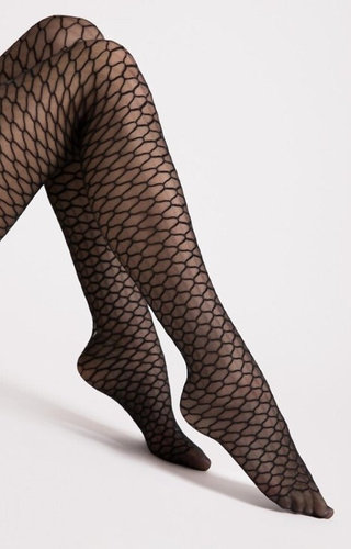 G 6126 Чорапогащник Darla Fiore 20 den nero – геометричен десен, елегантен