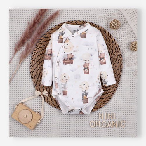 Боди Nini Balloon Friends 100% органичен памук, произведено в Полша