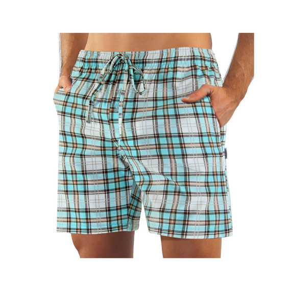 2576/17 Мъжка пижама, къс ръкав, къс панталон Sesto Senso тюркоаз