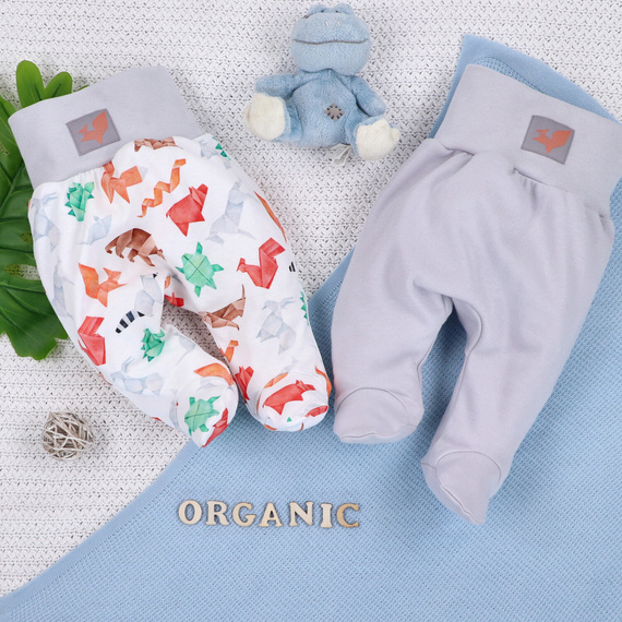 ABN-5390 Fun Origami Półśpiochy z bawełny organicznej Nini druk