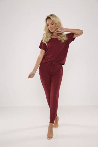 524 Paula Дамска пижама De Lafense - бордо