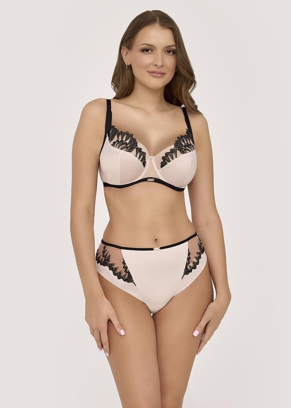 Бикини Ava 2238 Champagne – бежови, микрофибър, мрежа с бродерия