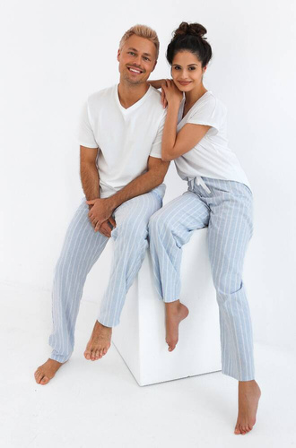 Мъжка пижама David Sensis - перлена