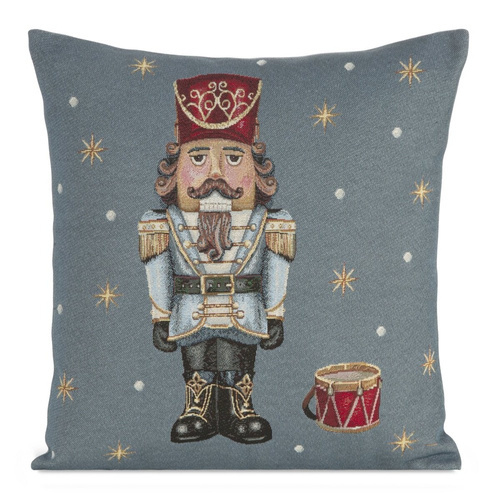 Chp 6079 Коледен гоблен Калъфка за възглавница Лешникотрошачка Евро Пердета Сиво