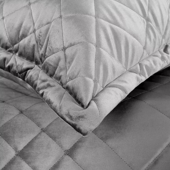 Ria 6 Декоративно кадифено покривало Европердета сребристо