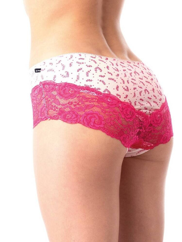 LPB 794 A'2 Дамски бразилски слипове 2 пакета Key - малиново розово