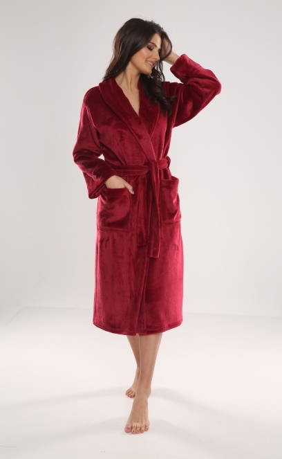 628 Abigail Дълъг дамски халат Forex - бордо
