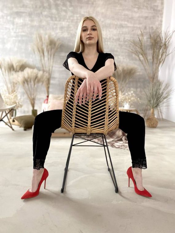 631 Milagros Дамска пижама Forex - черна