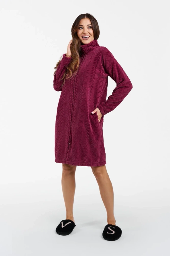 Дамски халат Rena Италианска мода - бордо
