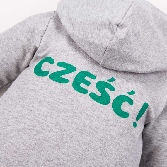 Анцуг с качулка Hello Eevi - сив