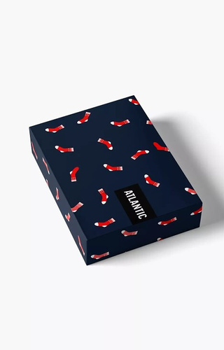 2GMB-010 Мъжки боксерки Atlantic - памучни, с коледен мотив, комплект от 2 броя