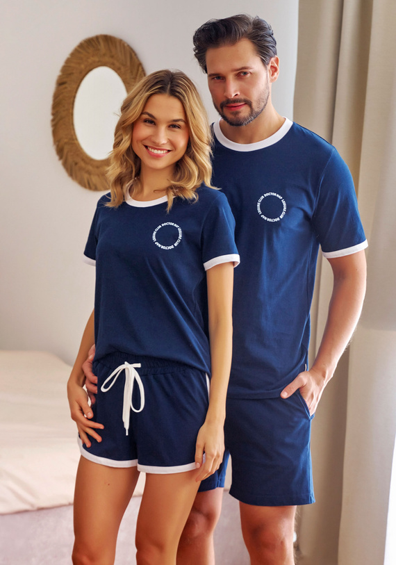 7217 Дамска пижама Doctor Nap - тъмносиня