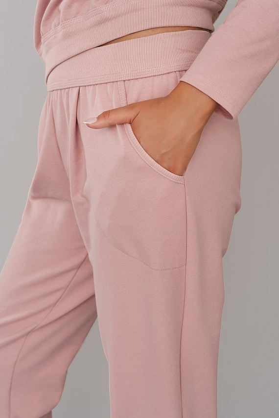 Karina Дамски комплект с дълъг ръкав и панталон Италианска мода - карамел 