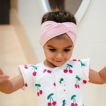 Детска лента за коса момиче Eevi Cherry памук еластична
