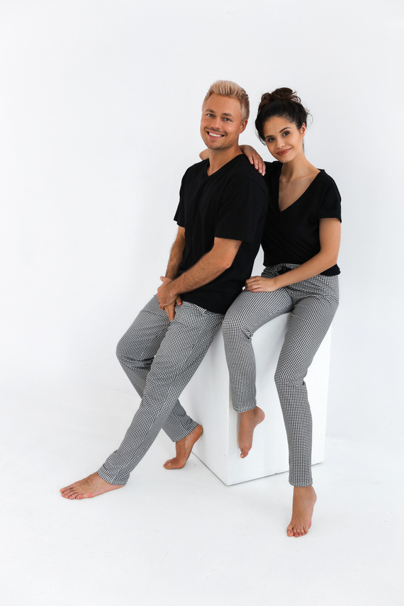 Мъжка пижама Sensis на Pedro - черна 