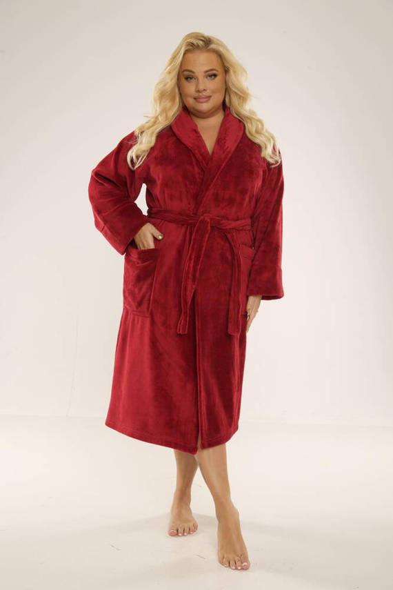 628 Abigail Дълъг дамски халат Forex - бордо