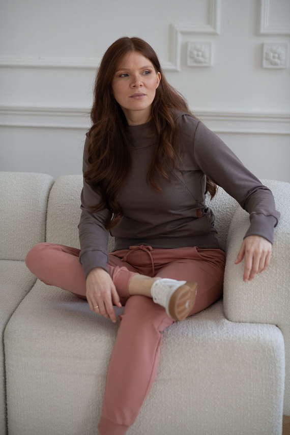 Спортен панталон за бременни с билкови рози Milk&Love