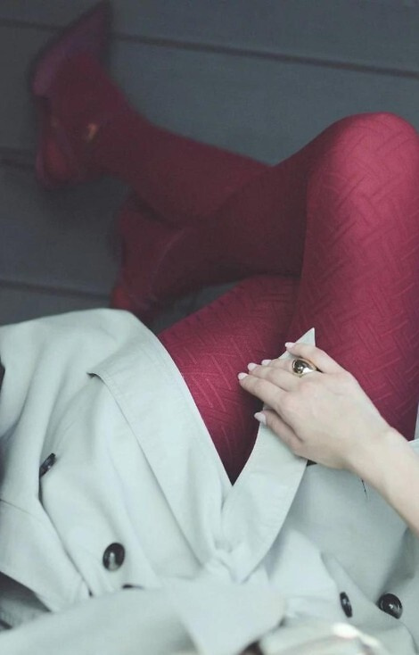 1237 Liset Gabriella Бордо Чорапогащи 80 Denier – Геометрични, Меки, 3D Технология