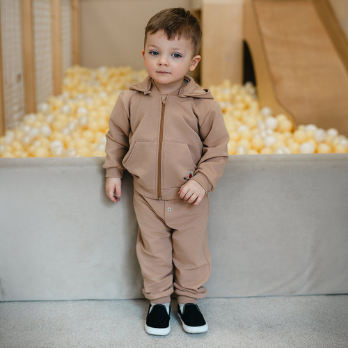 Детски спортен комплект Eevi Snack Time памук суитшърт качулка панталон