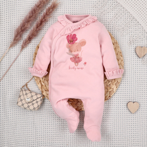 Бебешки гащеризон Little Mouse Nini 100% органичен памук – за новородени