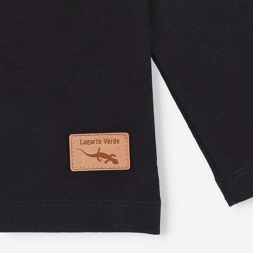 KAR-1013/CZA Момчешка блуза с дълъг ръкав Lagarto Verde, черна