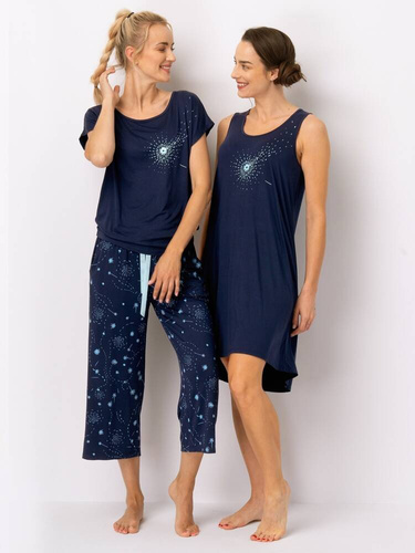 LND 764 Дамска риза Key, тъмносиня