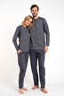 Пижама Oda с дълъг ръкав графит