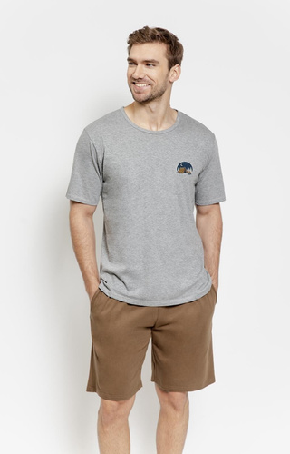 Мъжка памучна пижама 3576 Gabriel – къс ръкав, джобове