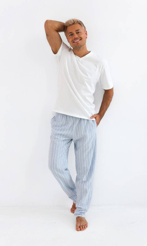 Мъжка пижама David Sensis - перлена