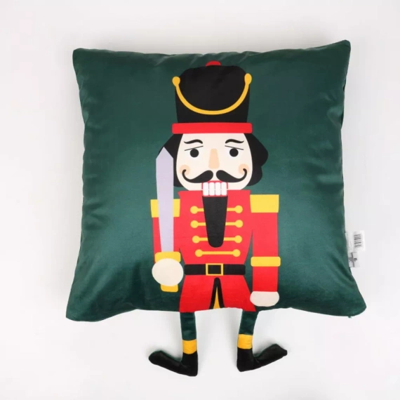 Nut Craker Коледна калъфка за възглавница лешникотрошачка Европердета зелена