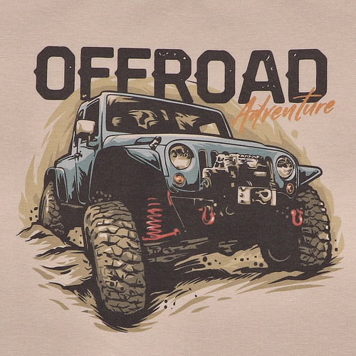 KAR-2003/BEZ Тениска за момче Lagarto Verde бежово