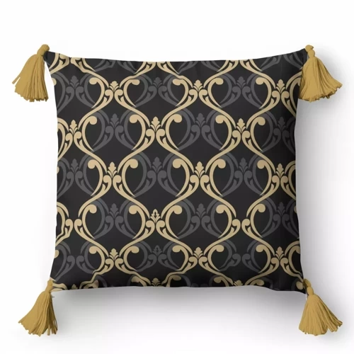5402 A Декоративна калъфка за възглавница с орнаменти Panama 58 Detexpol графит
